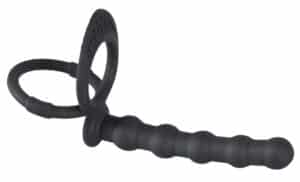 Black Velvets Penis-/Hodenring „Cock & ball ring“ mit Analdildo