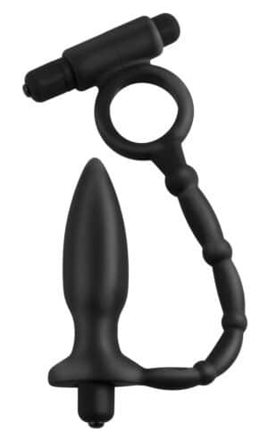 analfantasy collection Vibro-Analplug „ass-kicker with cockring“ mit Vibro-Penisring