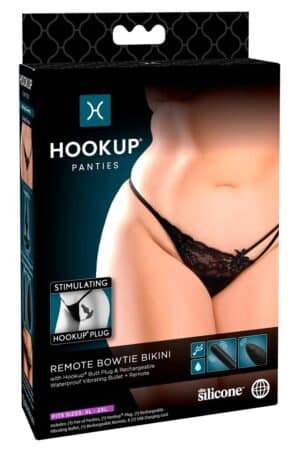 HOOKUP PANTIES Vibro-String „Remote Bowtie Bikini“ inkl. Analplug