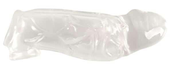 Crystal Penishülle „Penis Sleeve with extension + ball ring“ mit Hodenring