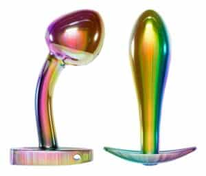 ANOS „Metal Butt Plug Set in Rainbow Colours“ mit 2 verschiedenen Analplugs