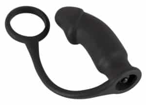 Black Velvets Penisring „Ring + Plug“ mit Vibrator