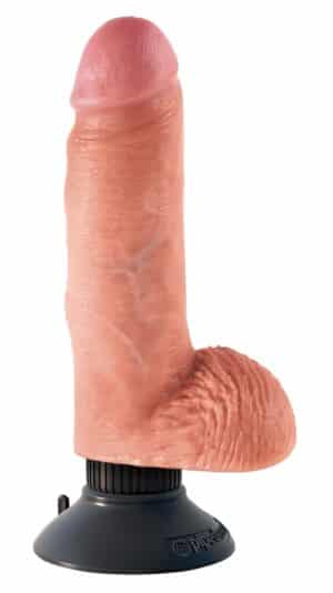 King Cock Vibrator „7" Vibrating Cock with Balls“