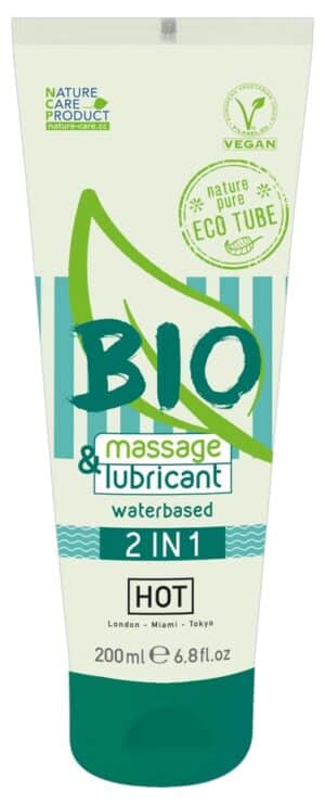 HOT Massage-& Gleitgel „BIO waterbased 2in1“ vegan