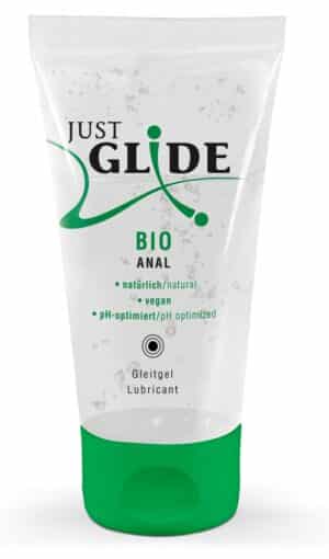 Just Glide Gleitgel „Bio Anal” auf Wasser-/Bio-Glycerinbasis
