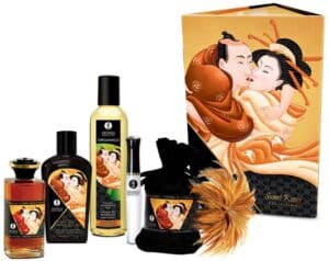 Shunga 6-teiliges Verwöhn-Set „Sweet Kisses“ inklusive Federpinsel