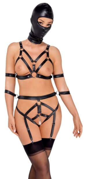 Bad Kitty 2-teiliges Bondage-Set mit Armfesseln plus Kopfmaske