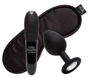 Fifty Shades of Grey 3-teiliges Set „Come To Bed“ mit Minivibrator Tango X von We-Vibe